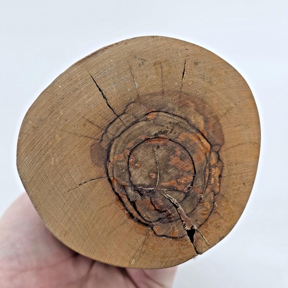 Vintage Hand Carved Wood Woman Figurine Water Carrier Tribal Folk Art Statue 11" - Picture 7 of 10